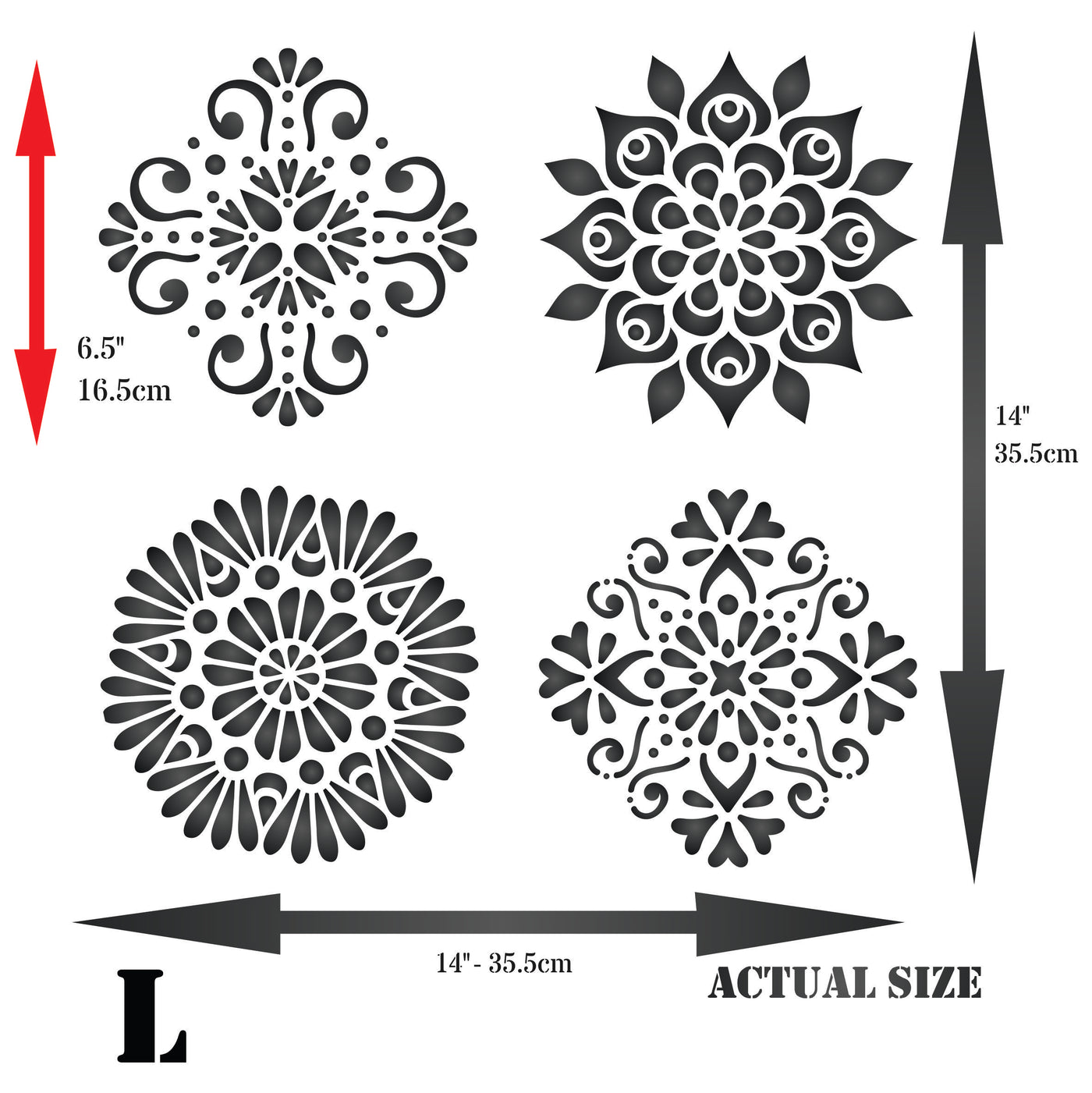 Mini Mandalas Stencil - Small Accent Mandalas