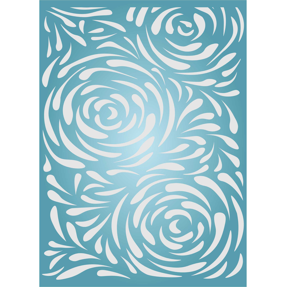 Whirlpool Layering Stencil, 11.43 x 16.51 cm - Swirling Vortex Spiral Mask use to Add Texture
