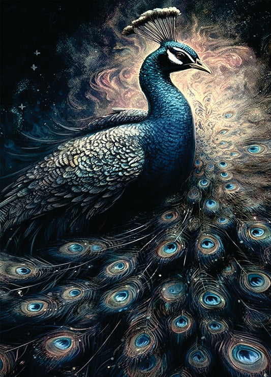 Beautiful Peacock Rice Paper, 29.21 x 40.64 cm - for Decoupage Furniture Crafts