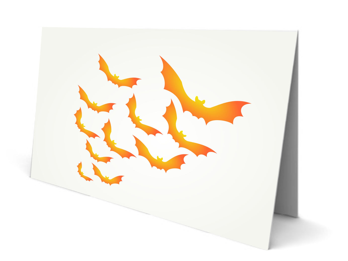 Halloween Bats Stencil - Scary Halloween Door Bag