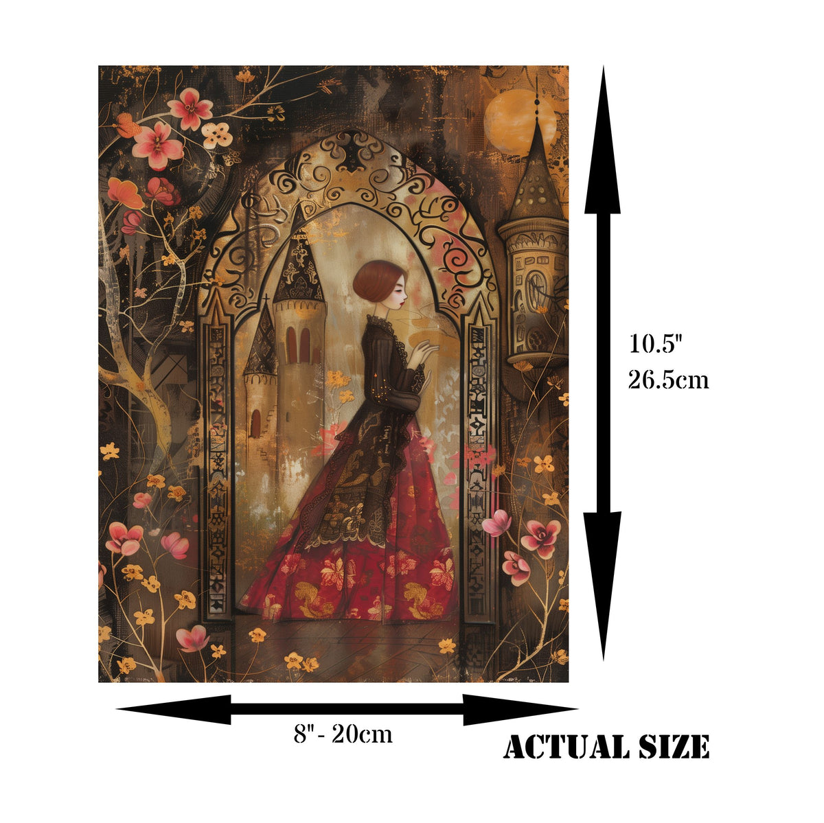 Victorian Gates Decoupage Rice Paper, 20.32 x 26.67 cm - for Scrapbooking Cards Crafts