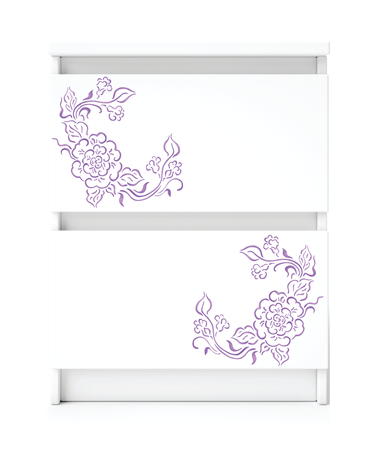 Victorian Embroidery Stencil - Vintage Floral Embroidery Tile Pattern
