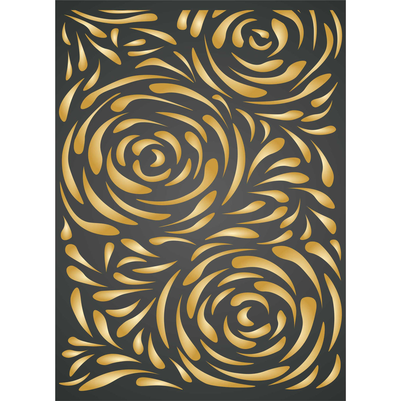 Whirlpool Layering Stencil, 4.5 x 6.5 inch - Swirling Vortex Spiral Mask use to Add Texture