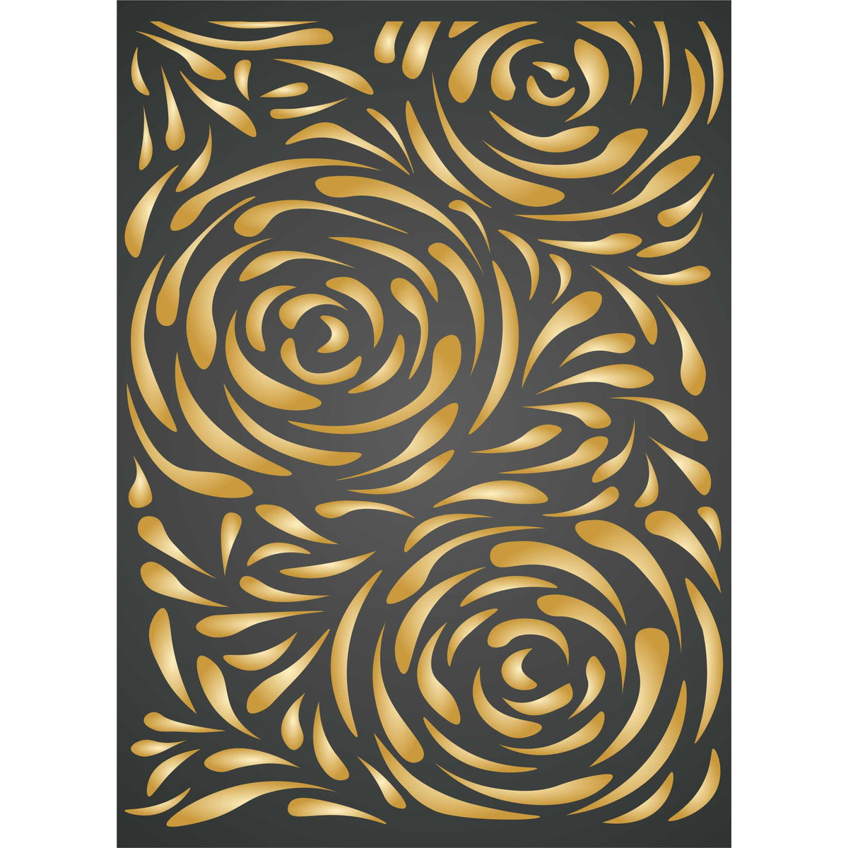 Whirlpool Layering Stencil, 11.43 x 16.51 cm - Swirling Vortex Spiral Mask use to Add Texture