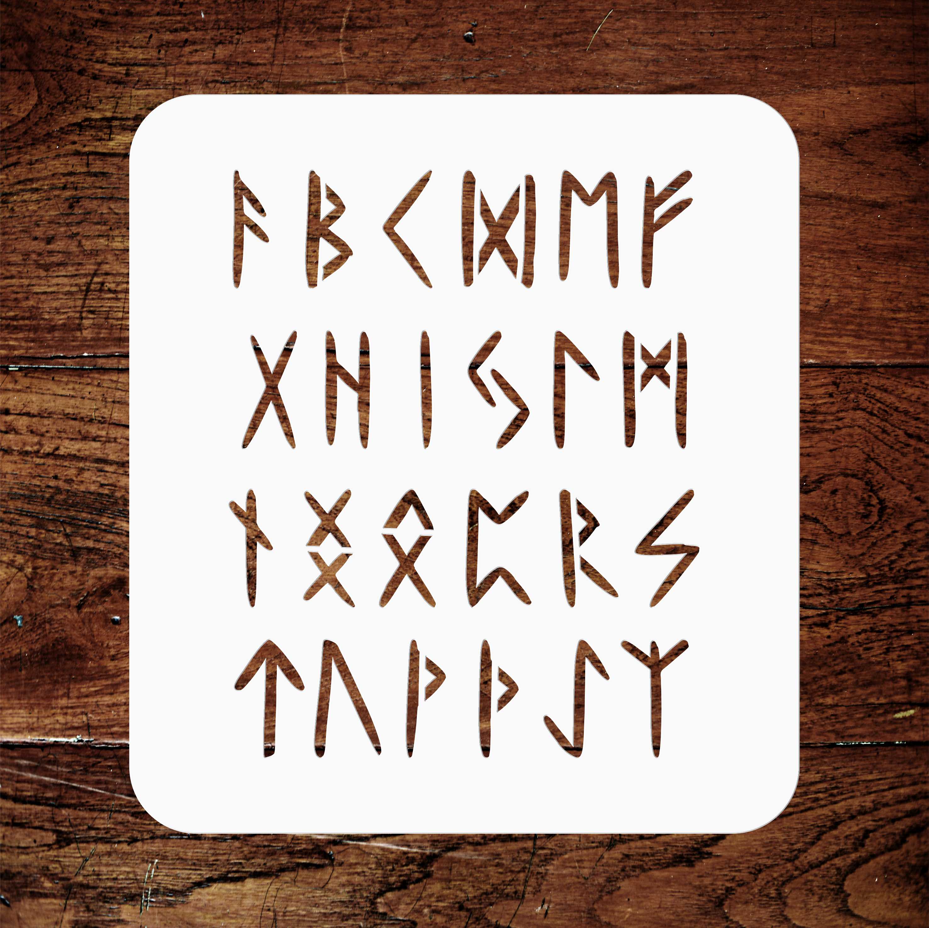 Runes Stencil - Ancient Celtic Norse Nordic Writing Alphabet