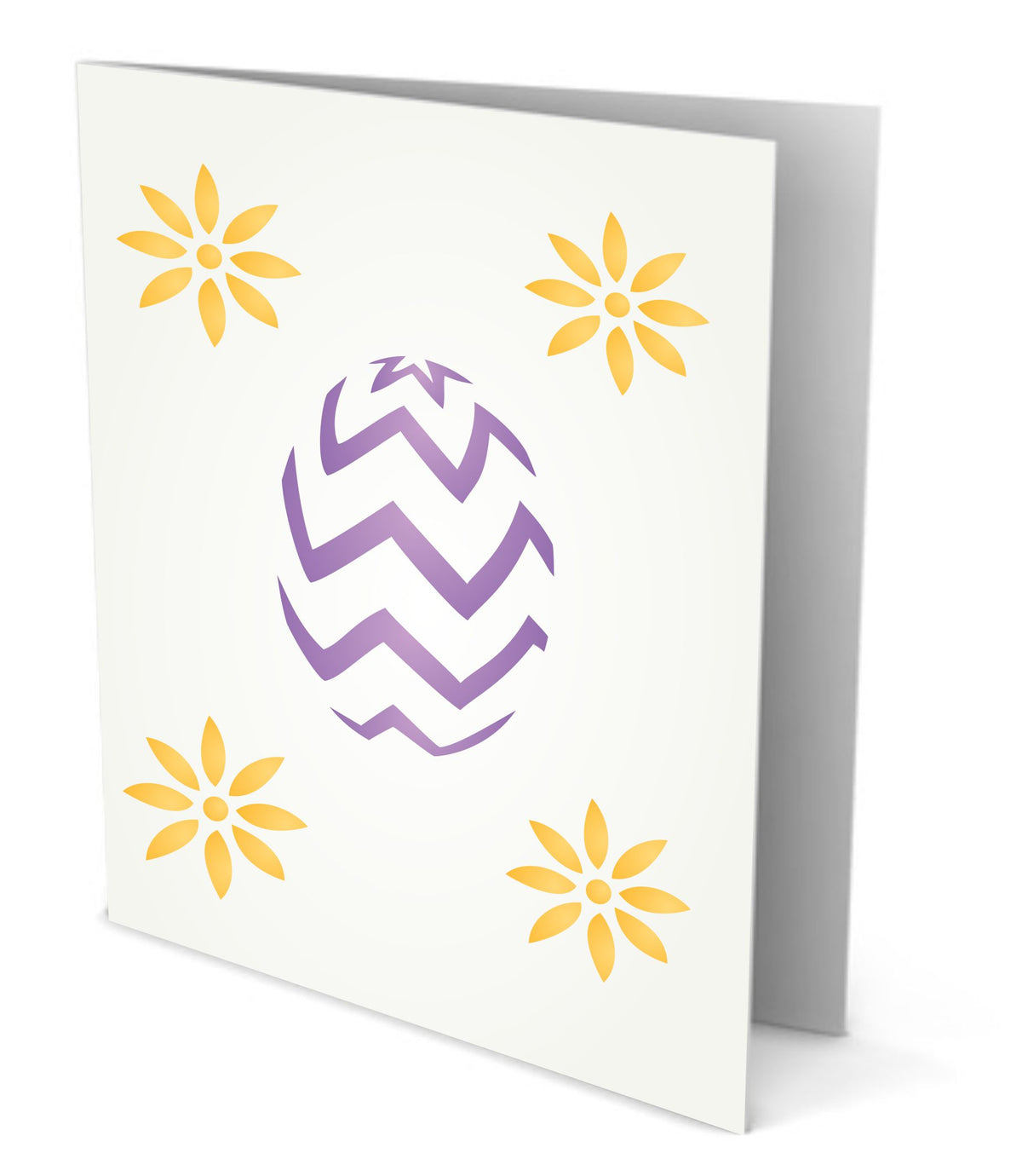 Easter Eggs Stencil, 11.43 x 11.43 cm - Classic Easter Egg Design
