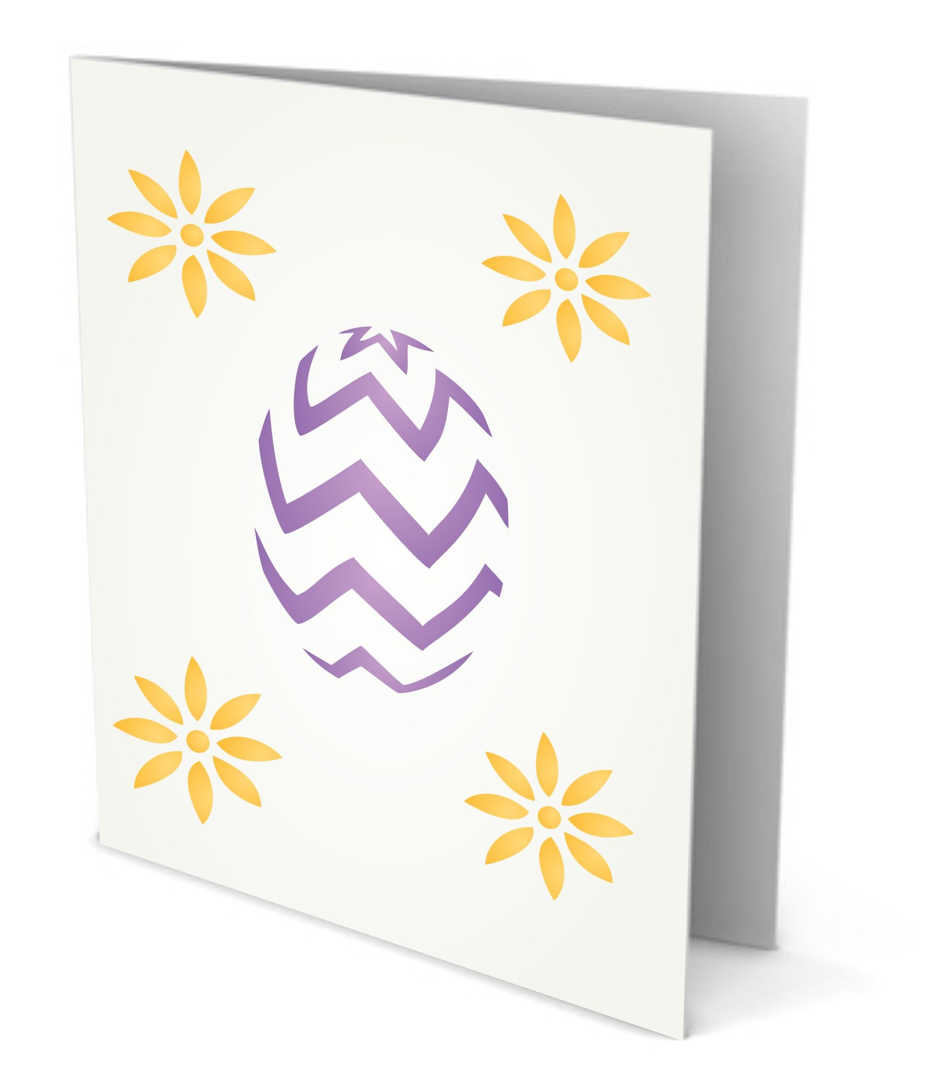 Easter Eggs Stencil, 4.5 x 4.5 inch - Classic Easter Egg Design