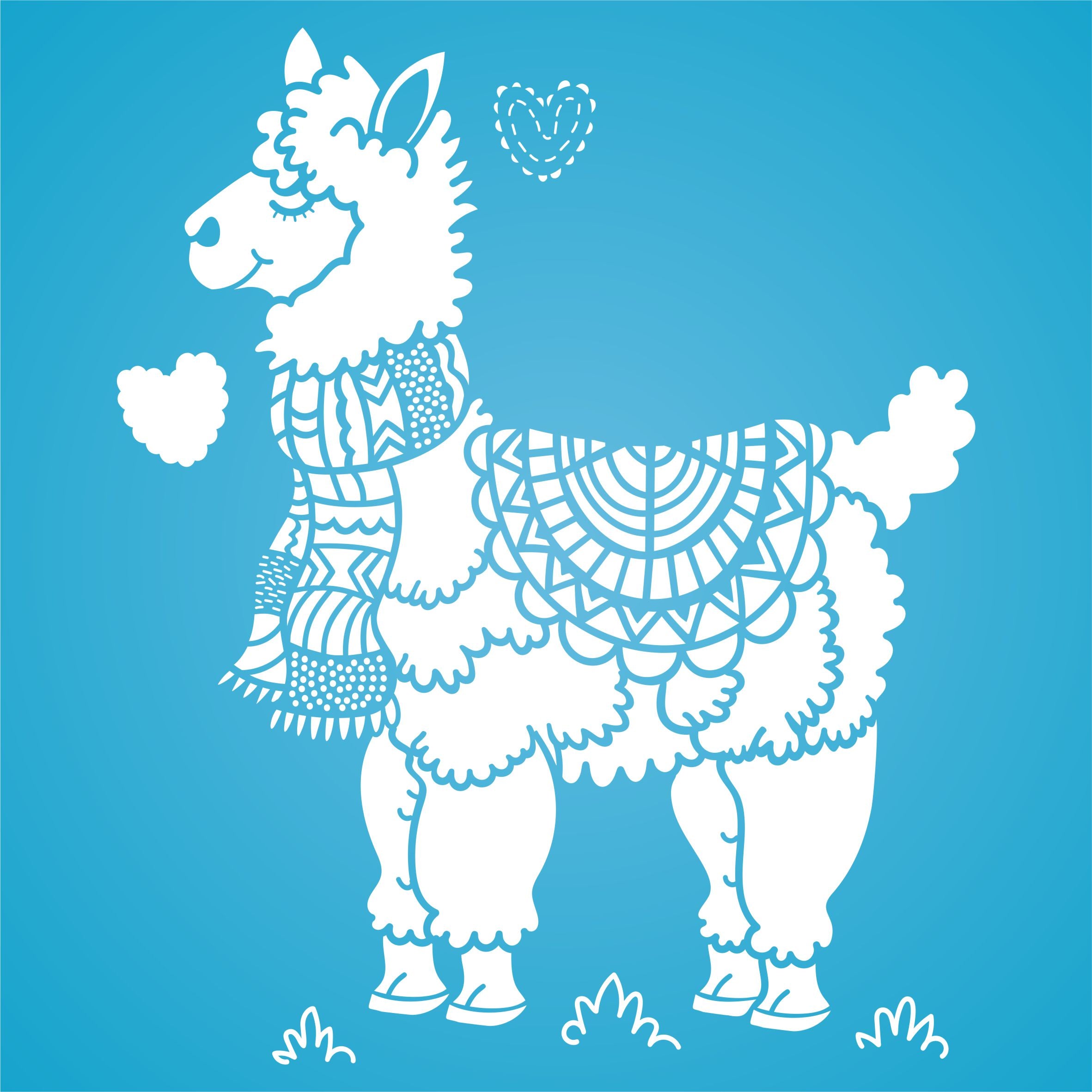 Alpaca Stencil - Childs Decorative Llama Animal