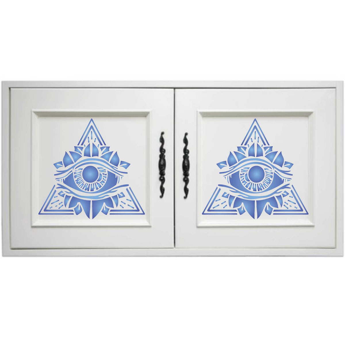 All Seeing Eye Stencil - Pyramid Symbol Eye of Providence Triangle Magic