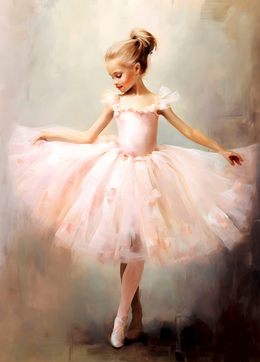 Little Ballerina Rice Paper, 29.21 x 40.64 cm - for Decoupage Furniture Crafts
