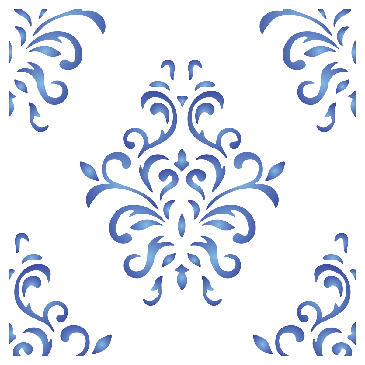 Delicate Damask Stencil - Vintage Seamless Pattern Alloverpaper Pattern