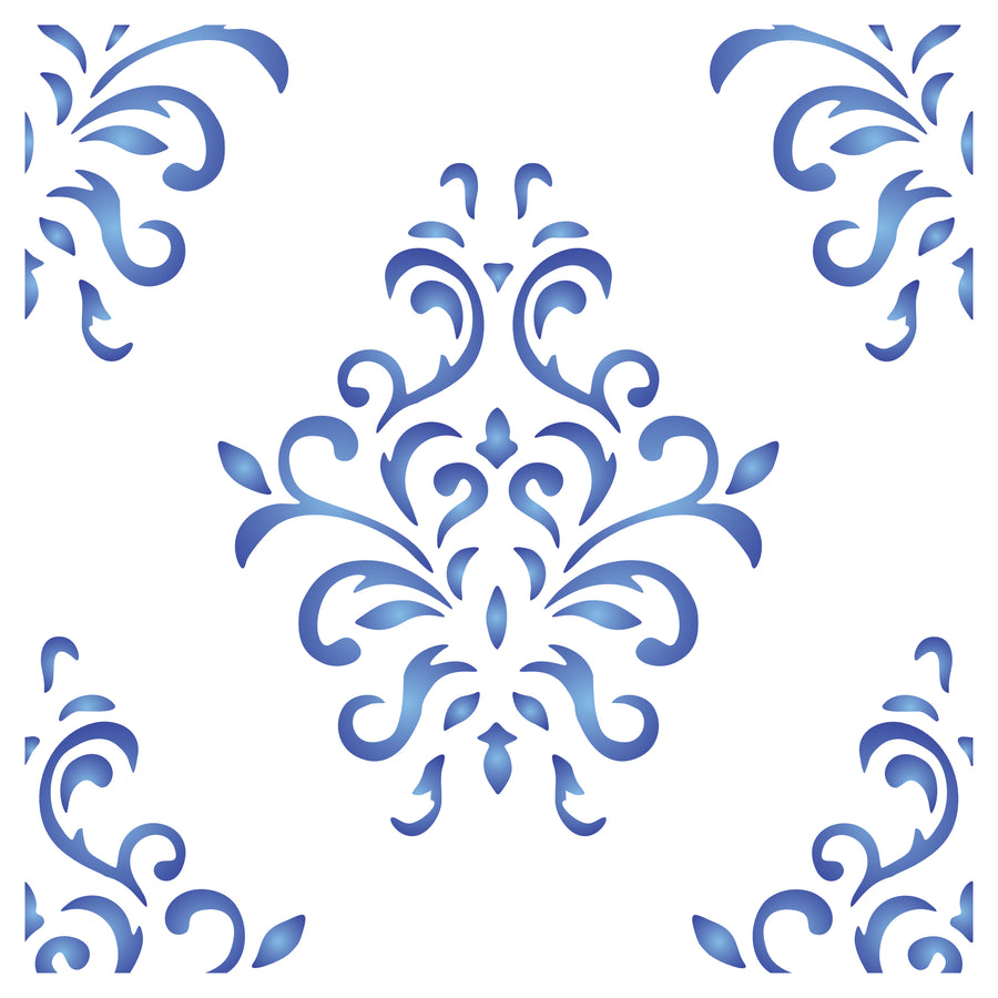 Delicate Damask Stencil - Vintage Seamless Pattern Alloverpaper Pattern