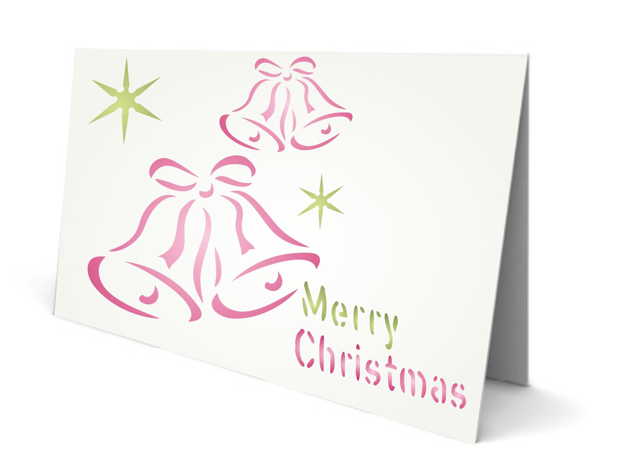 Christmas Bells Stencil - Bell Christmas Cards or Decorations