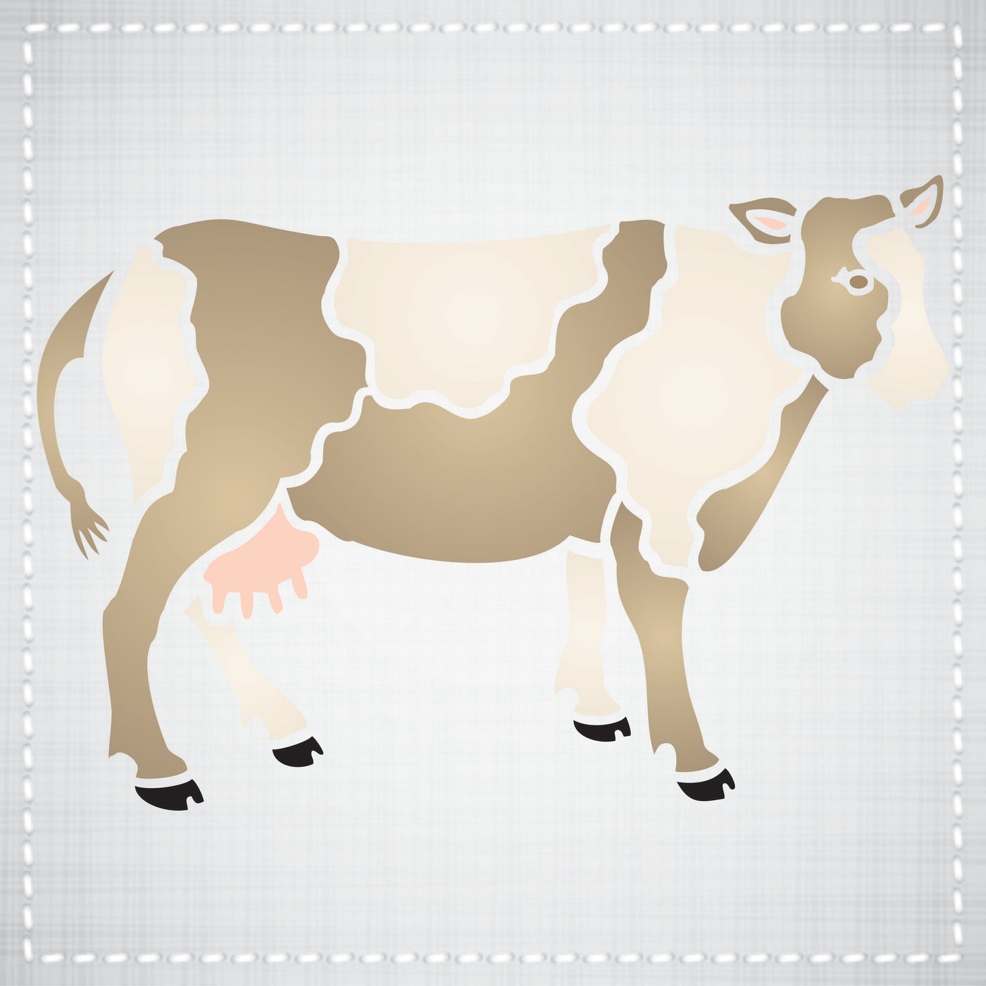 Cow Stencil, 6.5 x 4.5 inch - Decorative Farm Animals