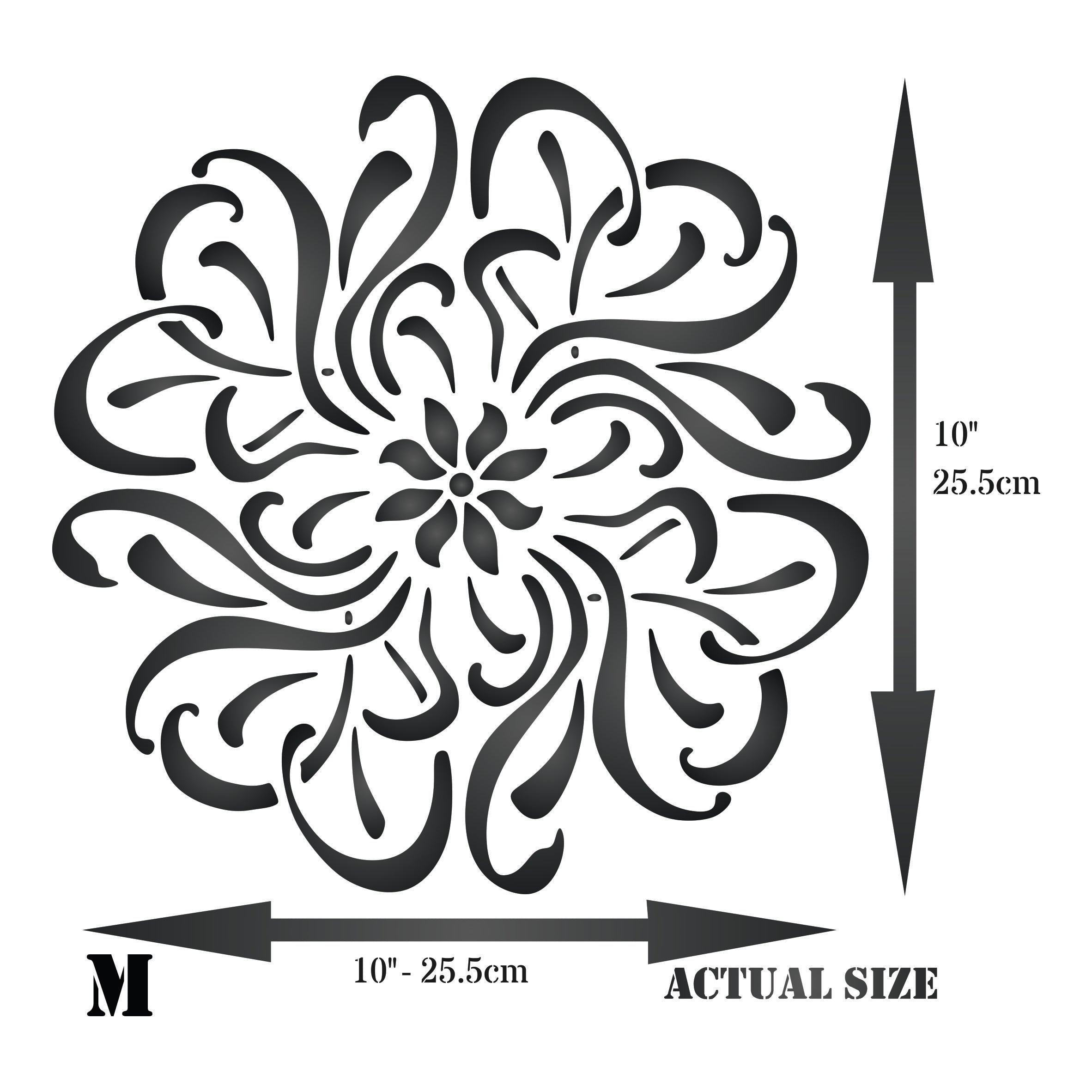 Flower Mandala Stencil - Floral Flowers Flora Plants