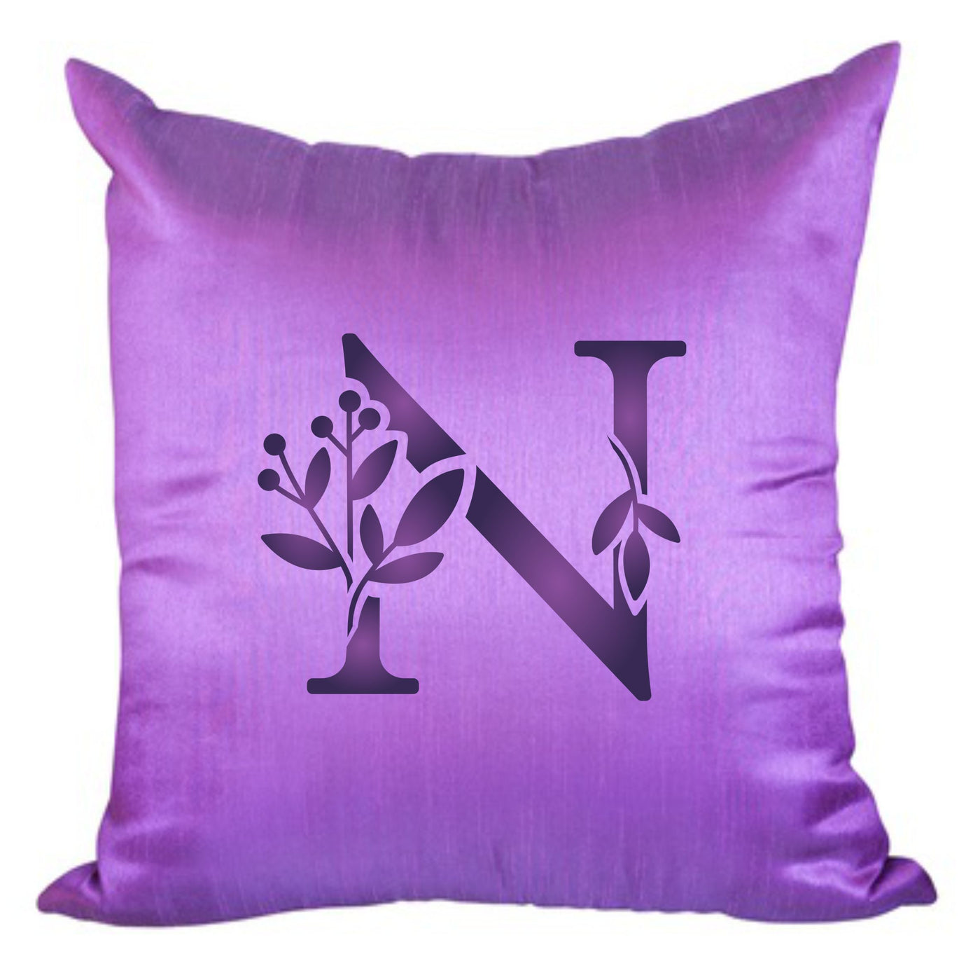 Flower Monogram N Stencil - Leaf Flower Initial 4.5 / 3 / 2 inch on One Sheet