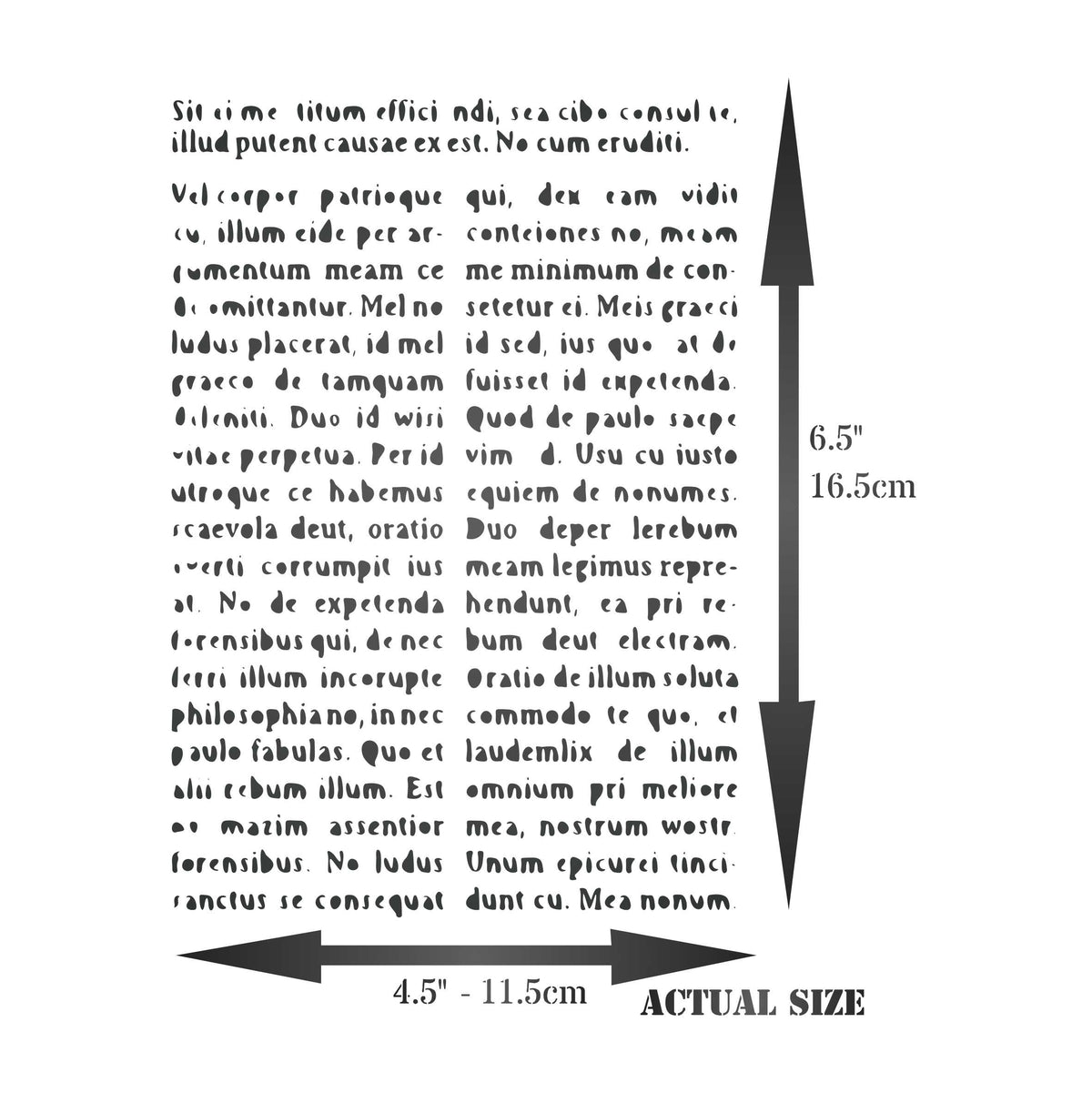 Newsprint Layering Stencil, 11.43 x 16.51 cm - Layering use to add Texture and Design