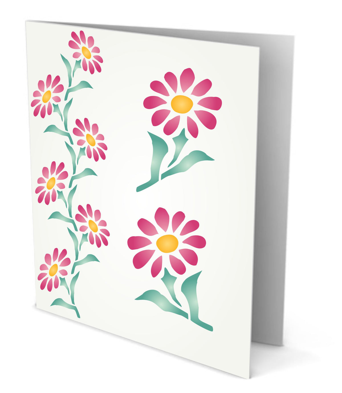 Gerbera Daisy Stencil, 16.51 x 21.59 cm - Mix Media Layering Classic Flower Designs