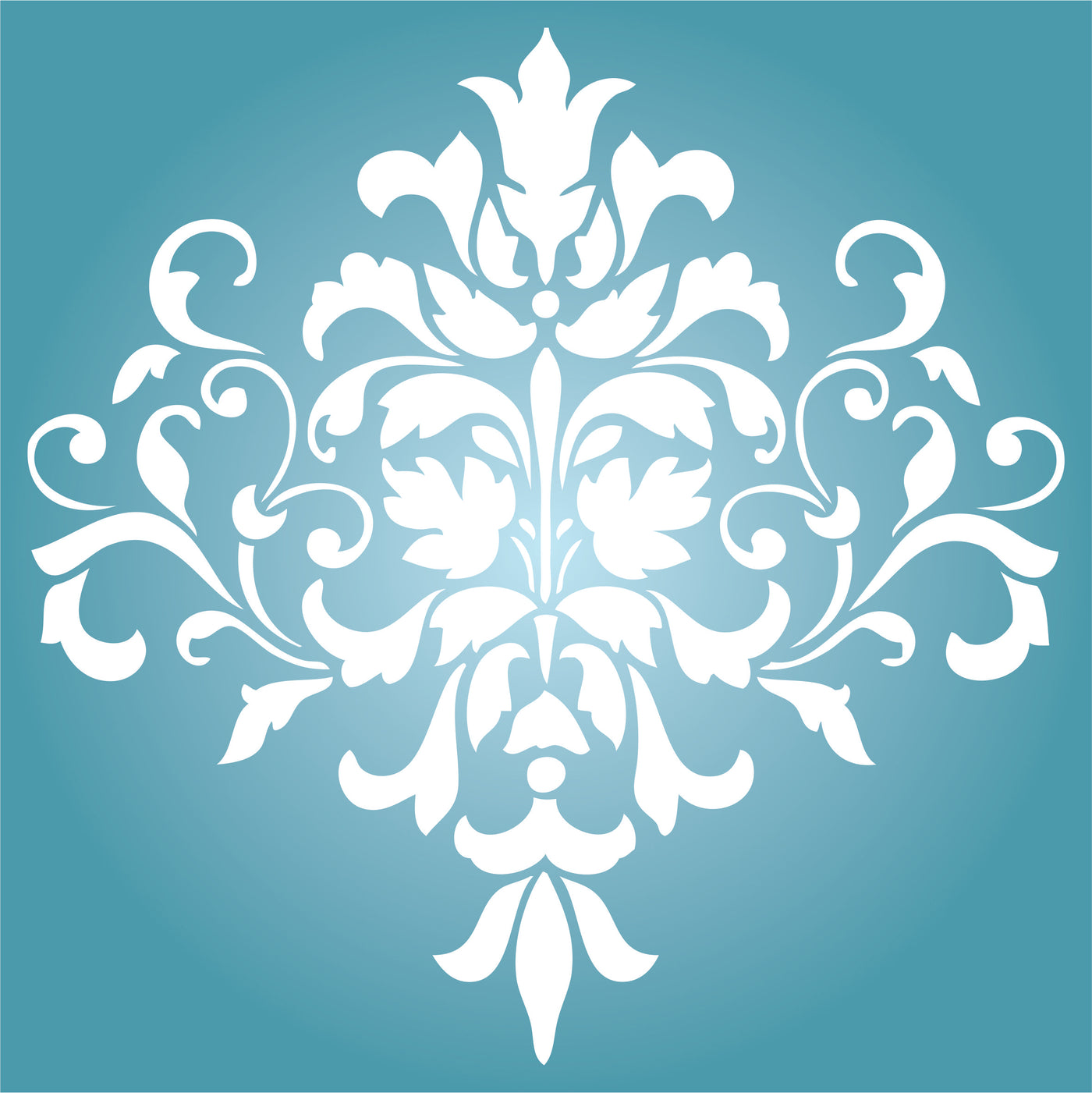 Damask Stencil - Large Floral Allover Pattern