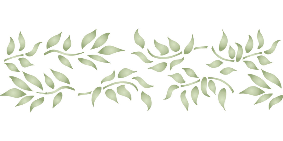 Leaf Stencil, 12.5 x 4.5 inch- Classic Border Leaves