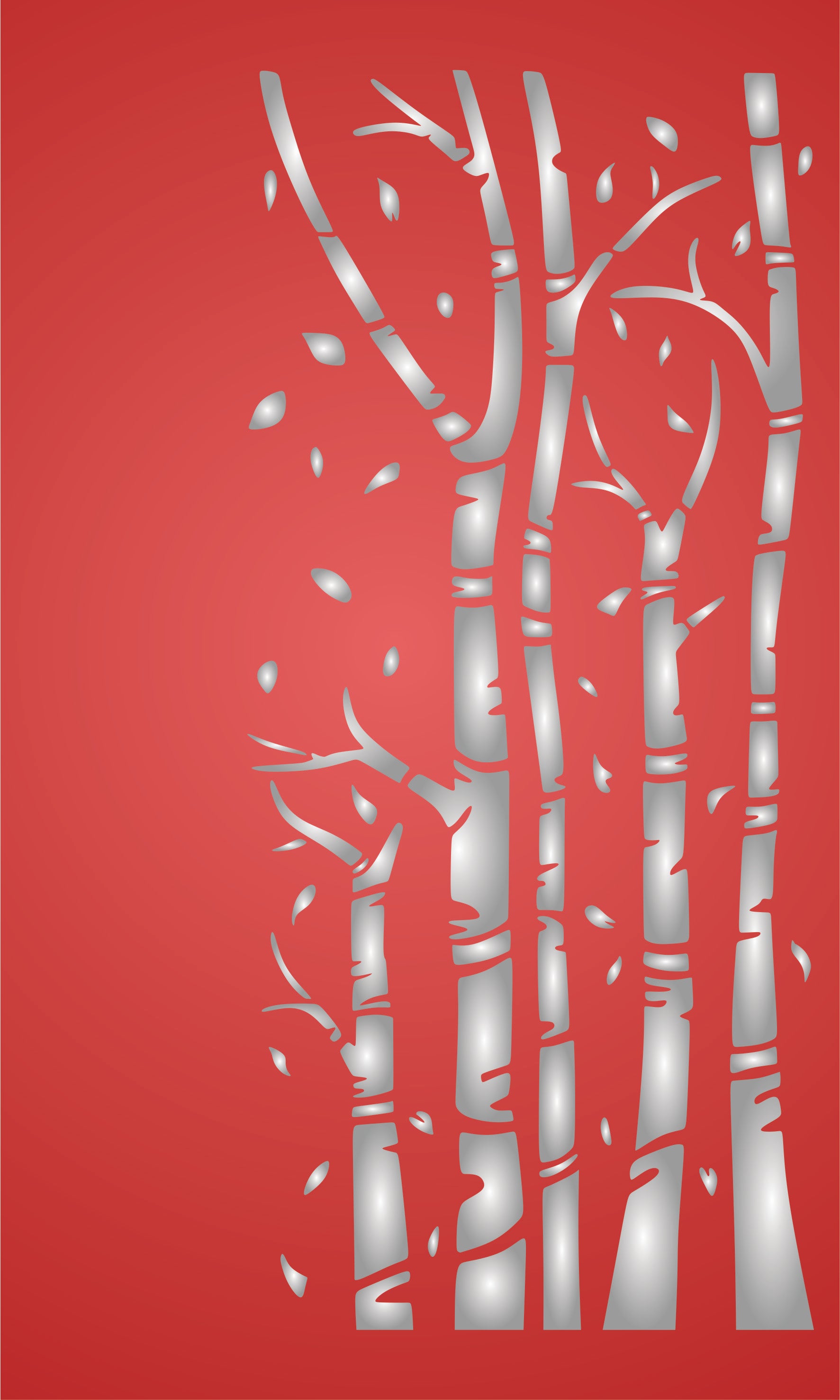 Birch Trees Stencil - Silver White Birch Tree Trunks Forest