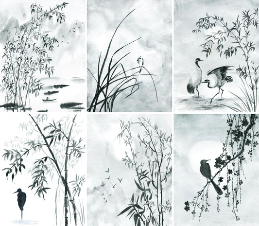 Sumi-e Ink Rice Paper, 20.32 x 26.67 cm - for Decoupage Scrapbooking Cards Crafts