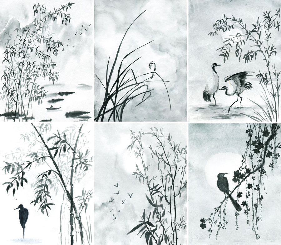 Sumi-e Ink Rice Paper, 20.32 x 26.67 cm - for Decoupage Scrapbooking Cards Crafts