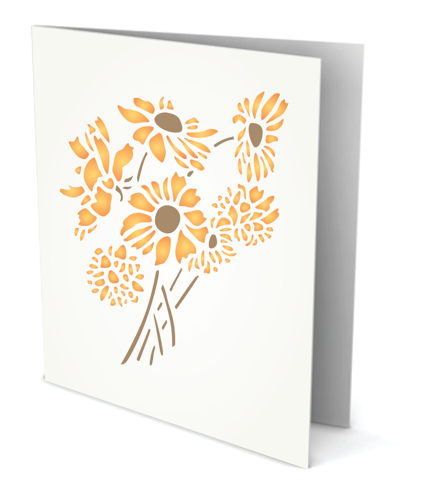 Daisy Flowers Stencil - Floral Bouquet Bunch