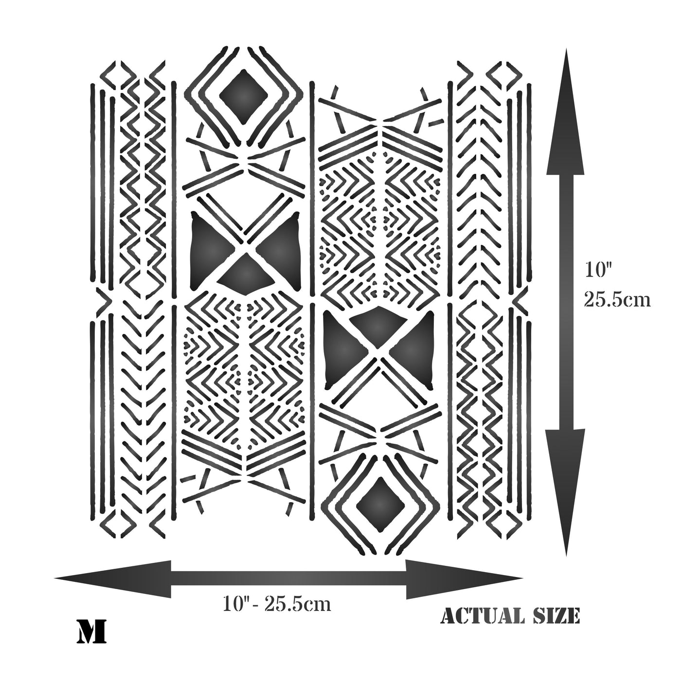 Mudcloth Stencil - African Mali Mud Cloth Bogolan Fabric Design