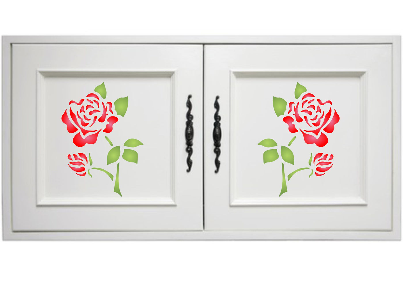 Rose Set Stencil - Classic Rose Flower Designs