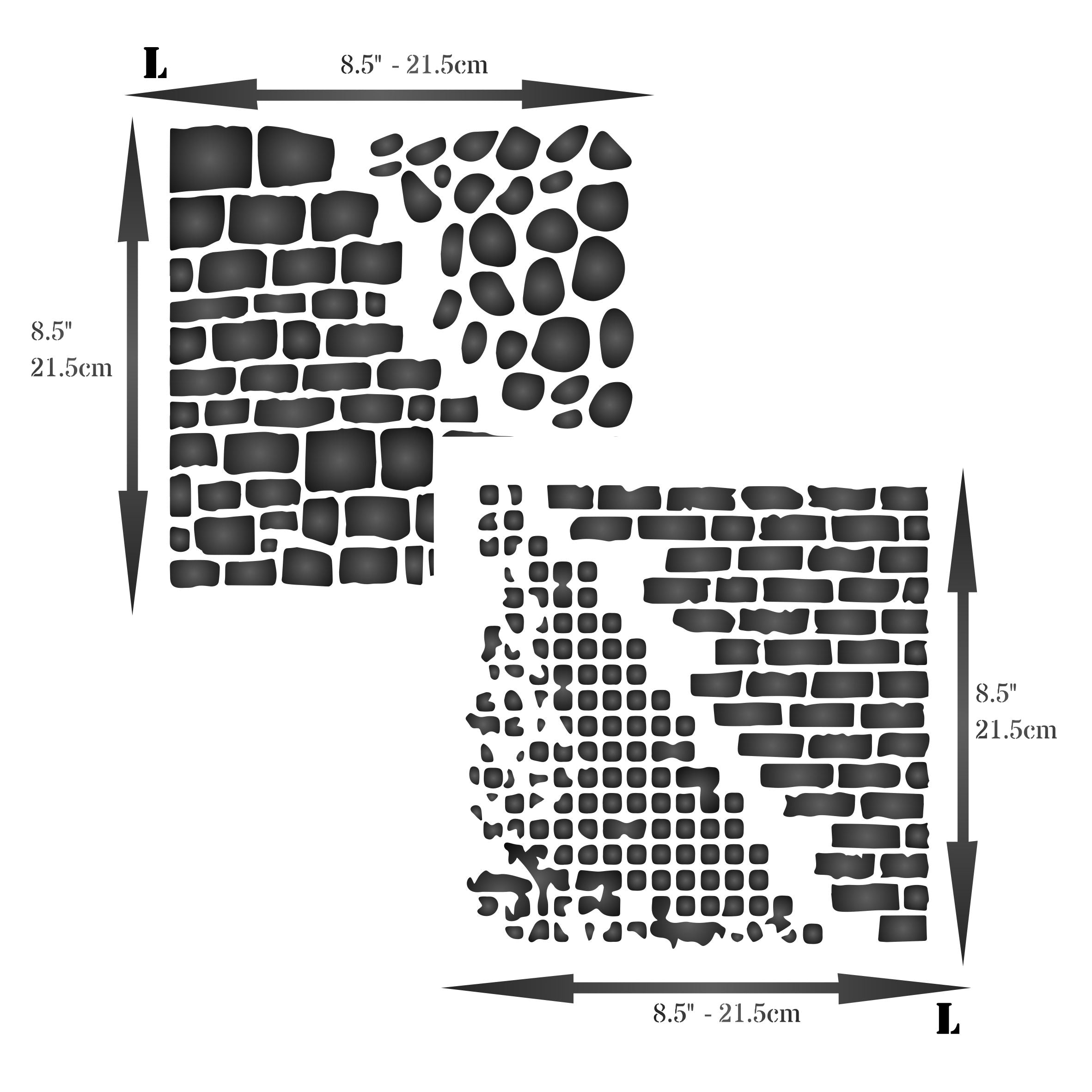 Walls Stencil (2pc) - Use Layering to add Texture and Design