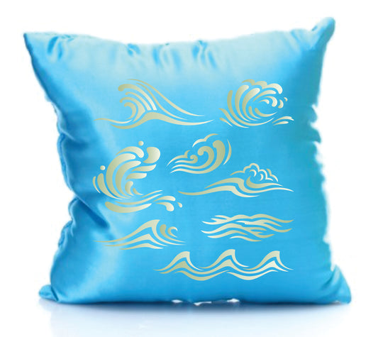 Waves Stencil - Ocean Sea Wave Water Effect