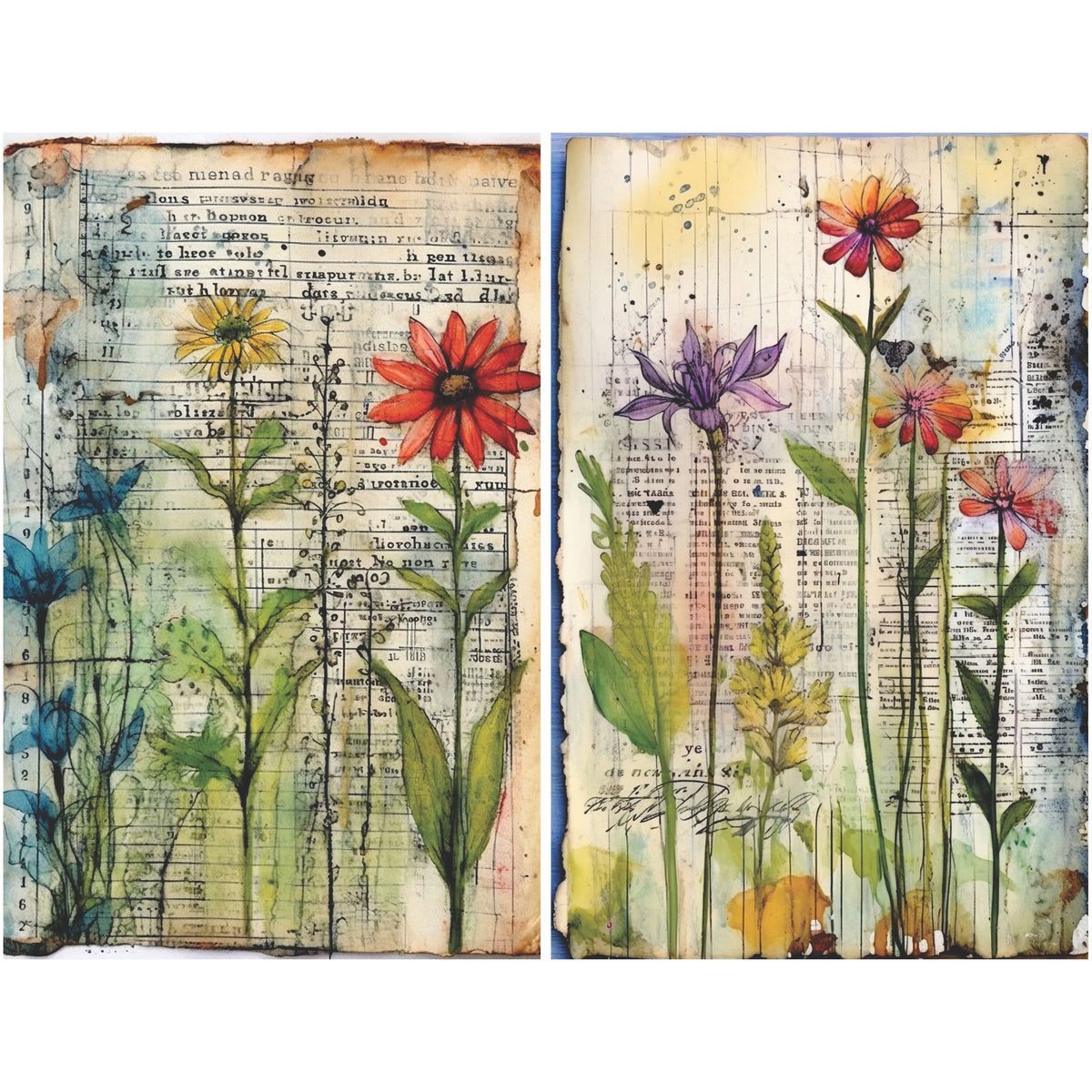 Garden Decoupage Rice Paper, 20.32 x 26.67 cm - for Decoupage Scrapbooking Crafts
