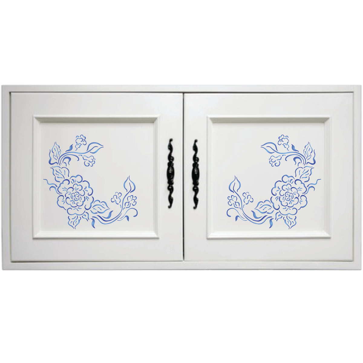 Victorian Embroidery Stencil - Vintage Floral Embroidery Tile Pattern