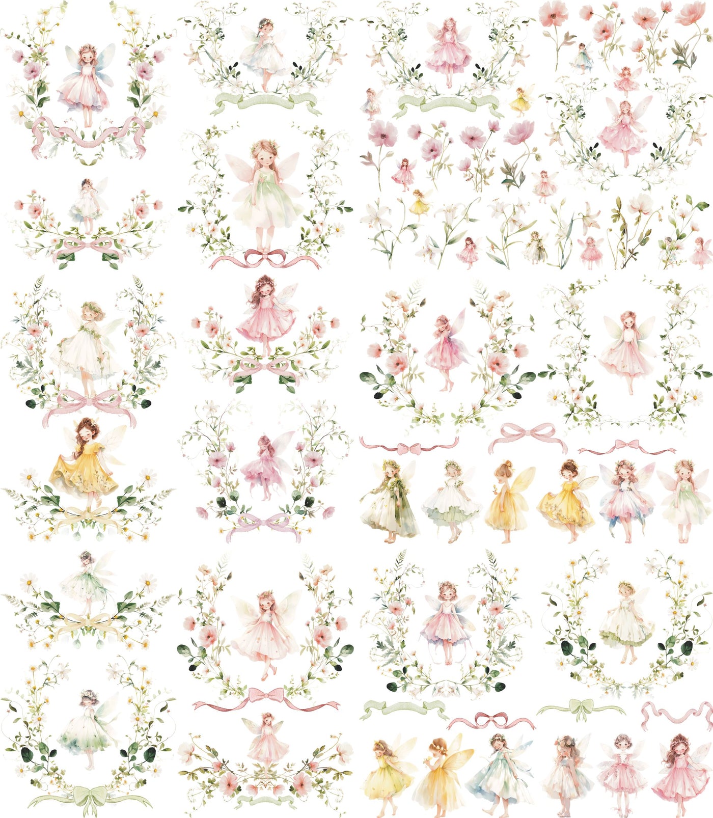 Fairy Frames Rice Paper, 8 x 10.5 inch - for Decoupage Scrapbooking Cards Craft