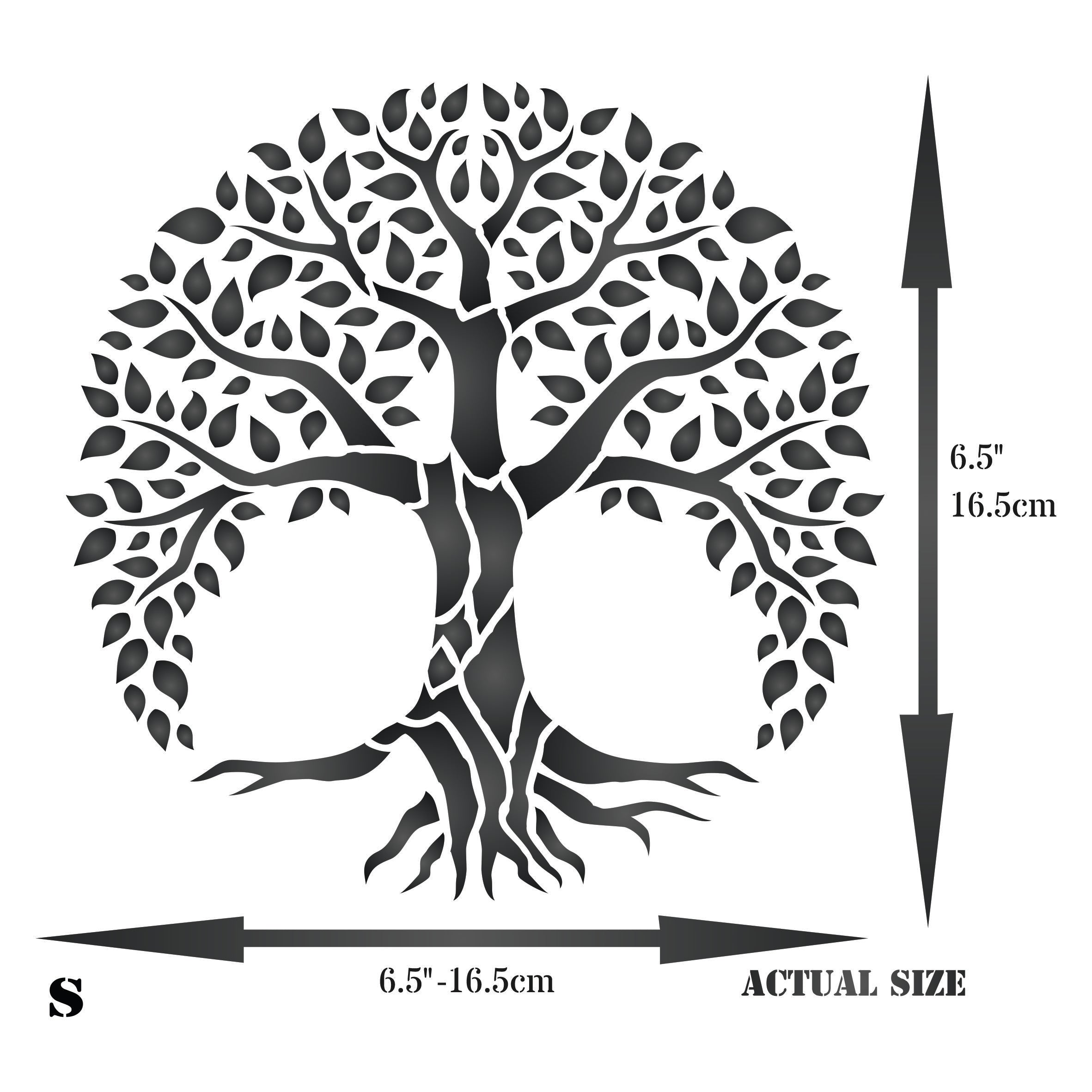 Tree of Life Stencil - Sacred Mandala World Tree