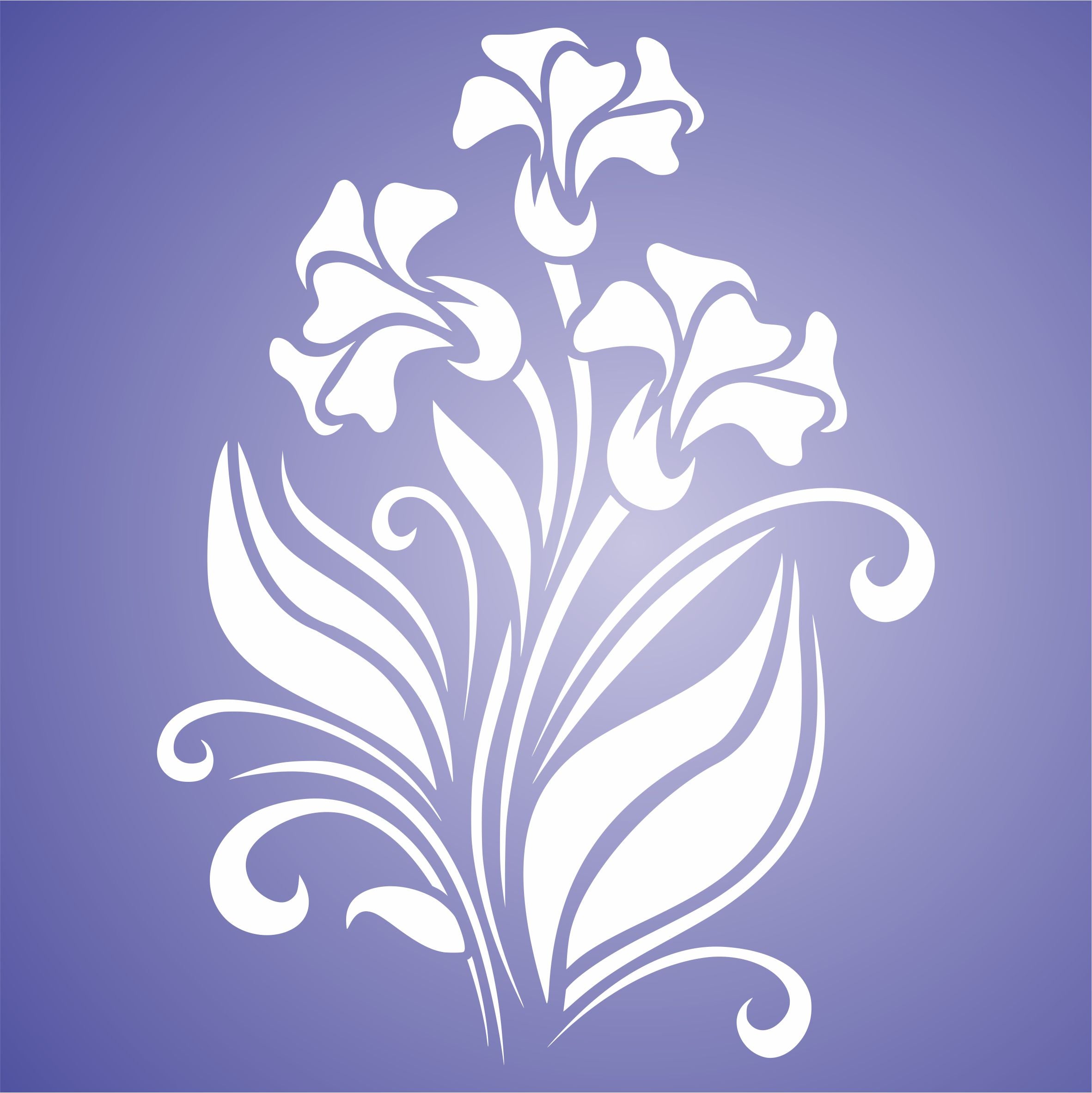 Petunia Stencil - Spring Flower Floral Perennial