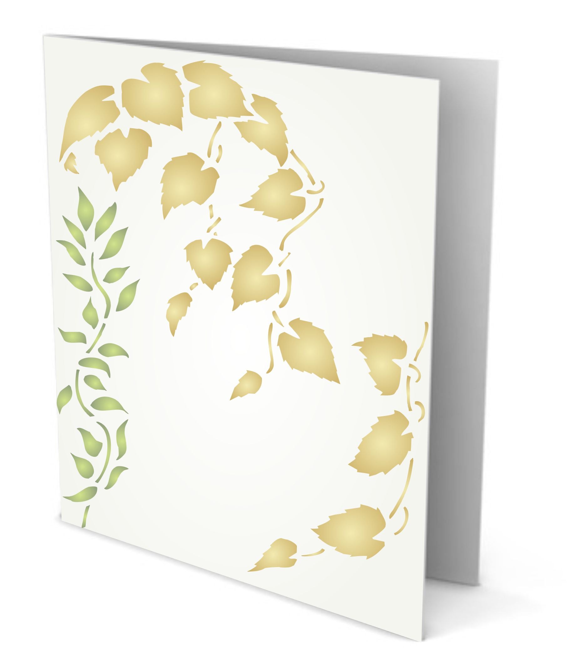 Leaf Stencil - Leaves Vines Painting Cards