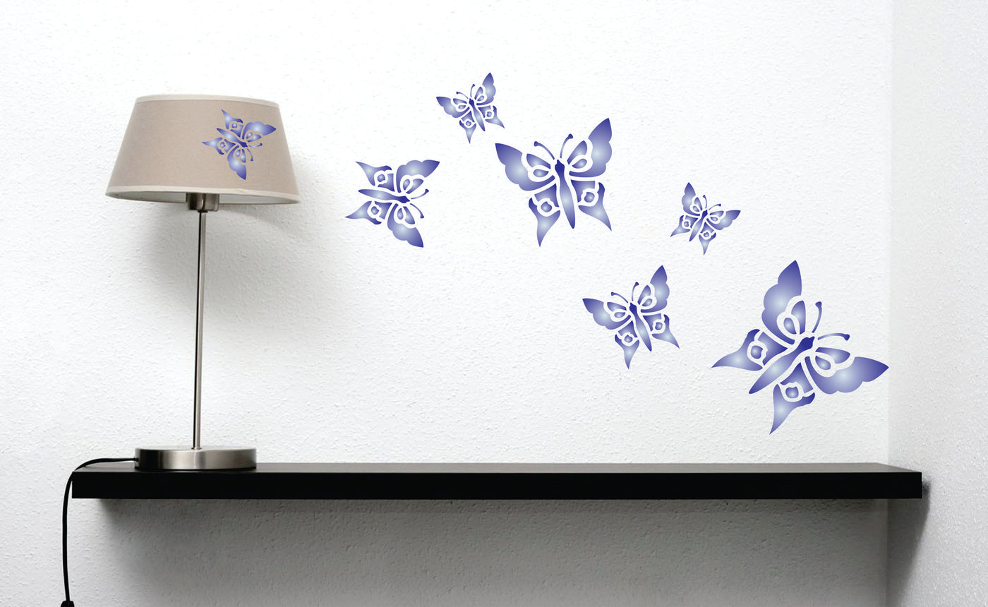 Butterfly Stencil, 10 x 4.5 inch - Insect Bitterflies Border