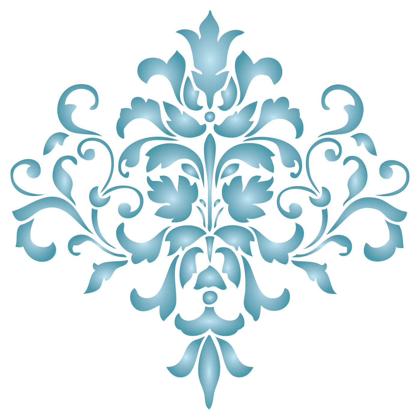 Damask Stencil - Large Floral Allover Pattern