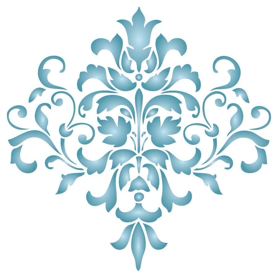 Damask Stencil - Large Floral Allover Pattern