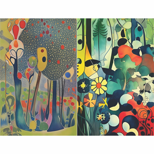 Abstract Forest Rice Paper, 20.32 x 26.67 cm - for Decoupage Cards Craft