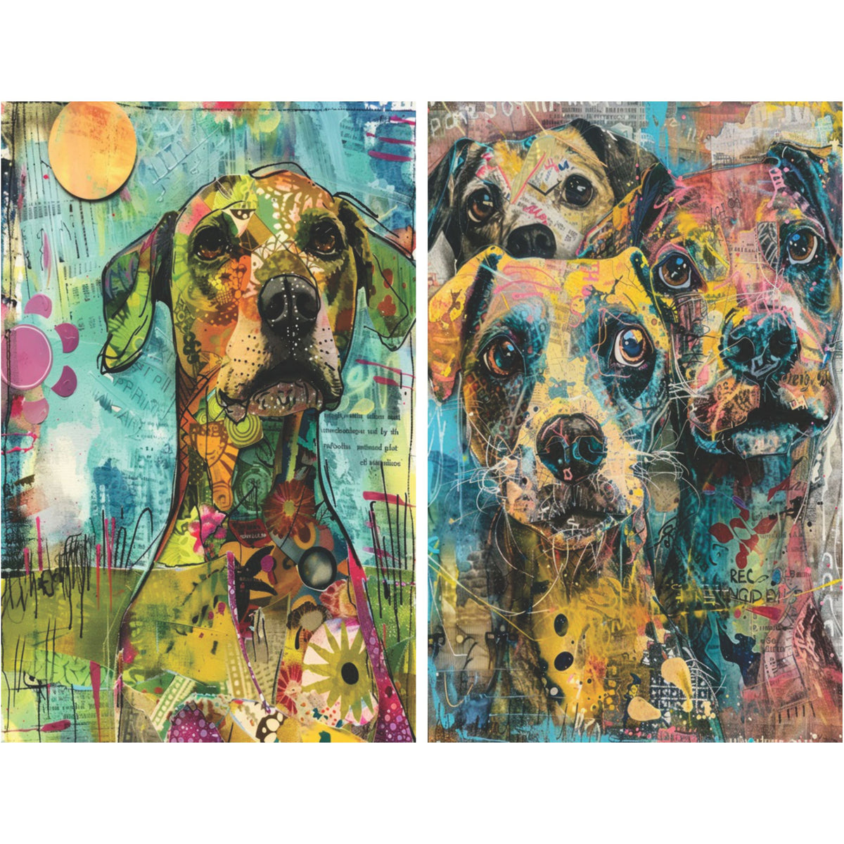 Dogs Decoupage Rice Paper, 20.32 x 26.67 cm - for Decoupage Scrapbooking Crafts