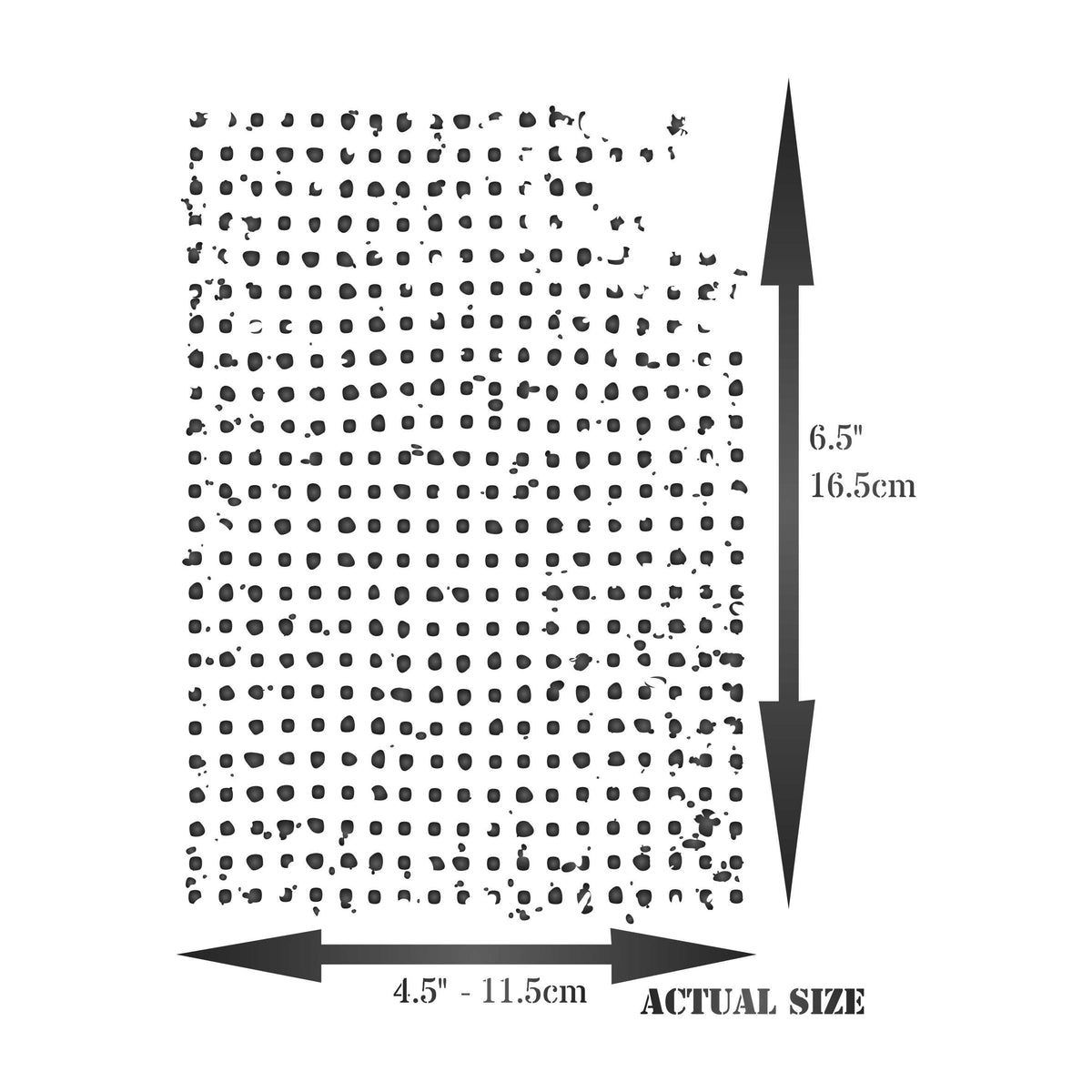Grunge Dots Layering Stencil, 11.43 x 16.51 cm - Layering use to add Texture and Design