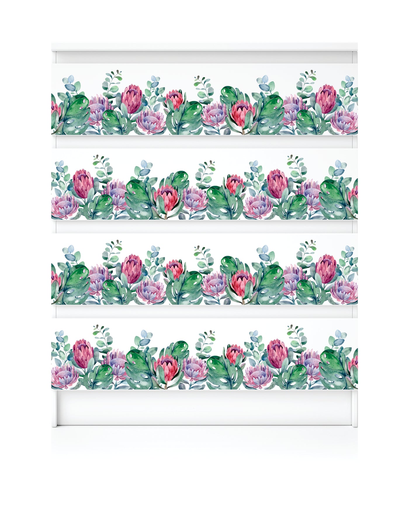 Protea Border Rice Paper- 14 Sheets Printed Mulberry Paper Border 36gsm