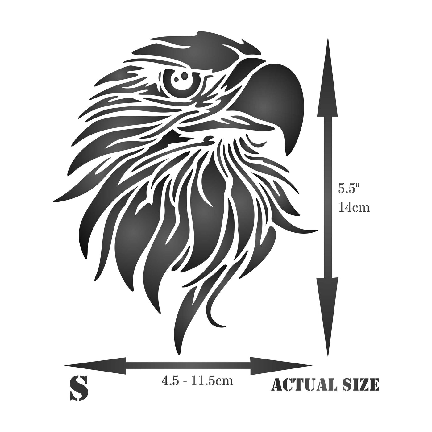 Eagle Head Stencil - Decorative Bird Animal Wildlife