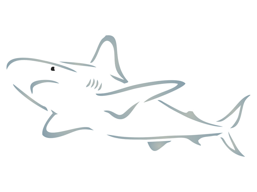 Shark Stencil - Sea Ocean Nautical Seashore Reef Fish