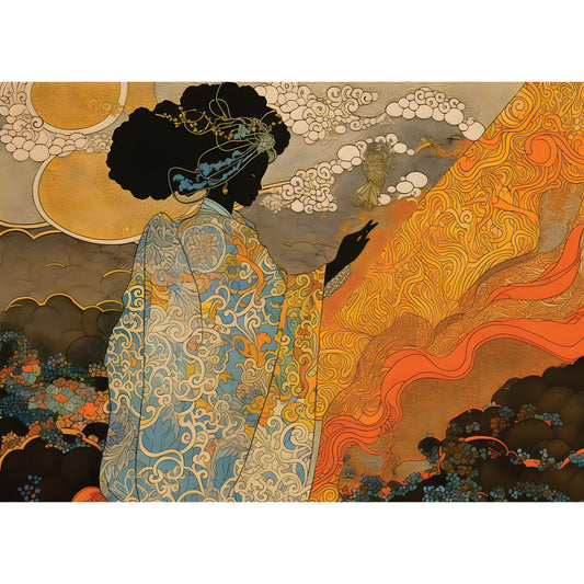 Modern Art Prints Mulberry Rice Paper, 29.21 x 40.64 cm - for Decoupage Print Crafts
