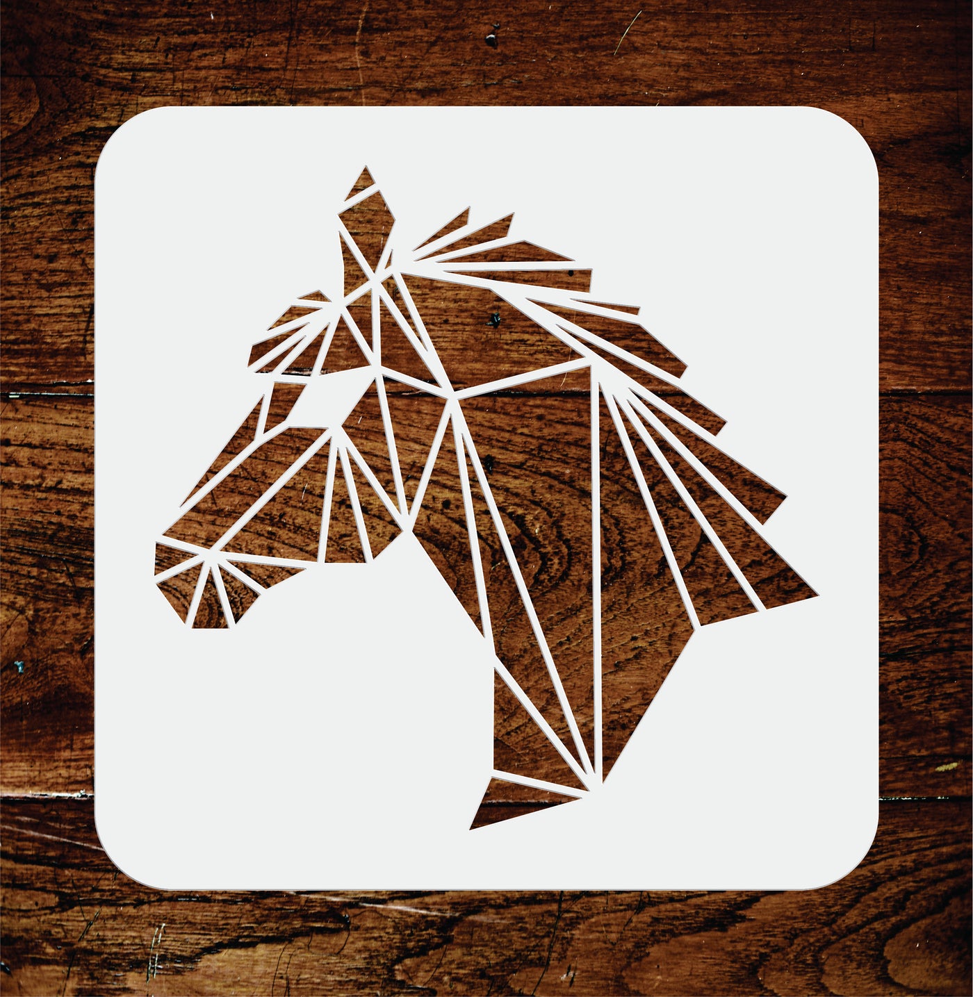 Horse Stencil - Geometric Decor Pony Head