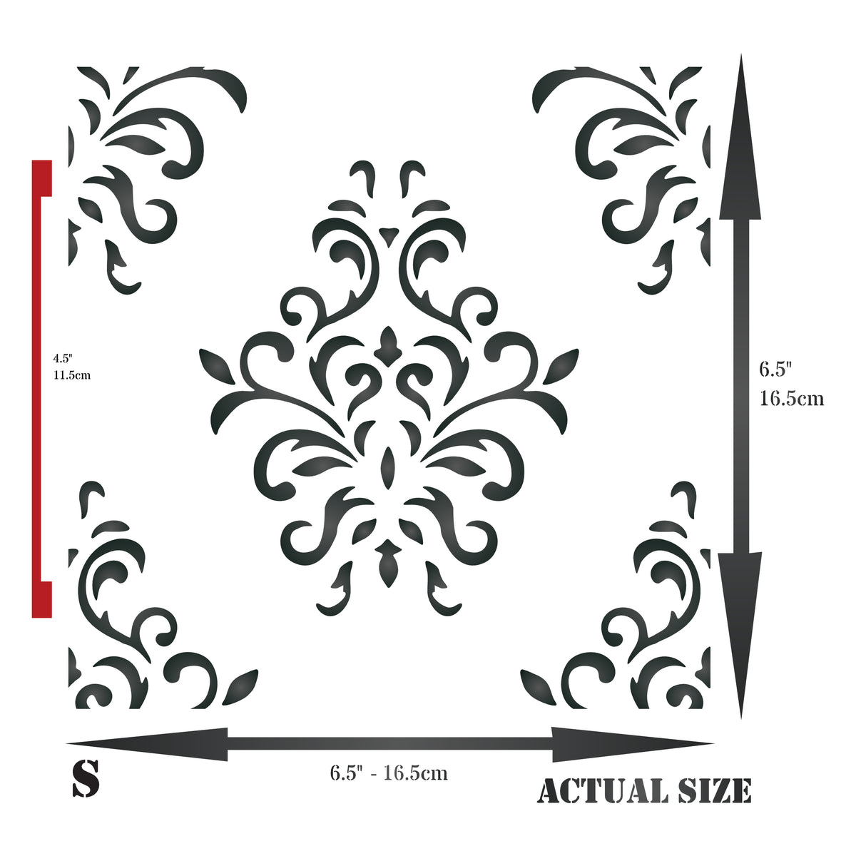 Delicate Damask Stencil - Vintage Seamless Pattern Alloverpaper Pattern